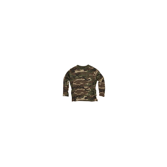 Life-Line Conscript kinder t-shirt lange mouw camo woodland