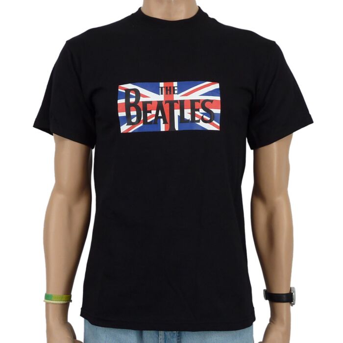 Fun t-shirt The Beatles union jack slimfit heren