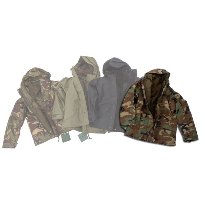 CC jas gevoerd waterproof(goretex) woodland camo 