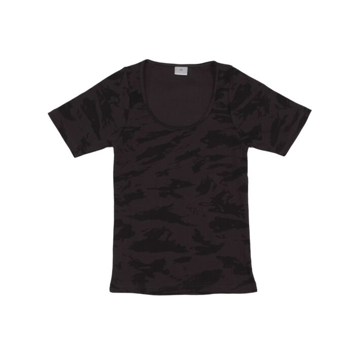 Life-Line Tanya rib dames t-shirt k/m dark camo