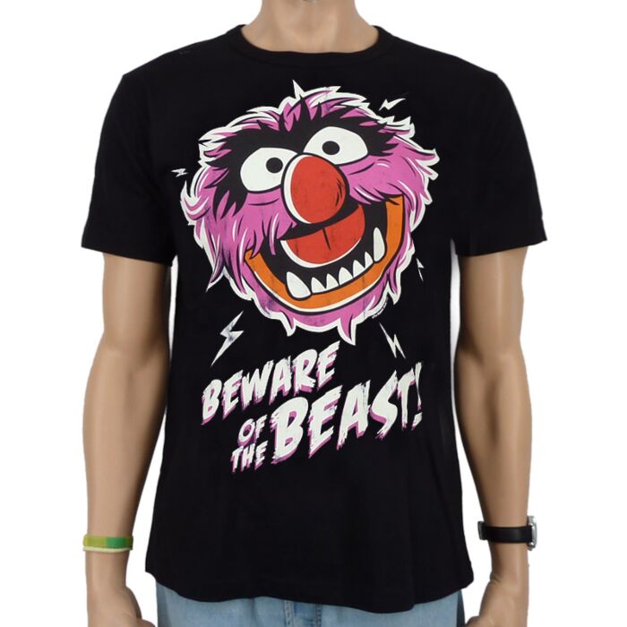 Fun t-shirt Muppets Beware Of The Beast slimfit heren