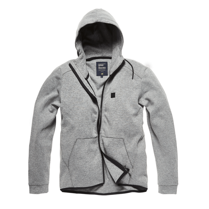 Vintage Industries Albury hooded sweatshirt charcoal