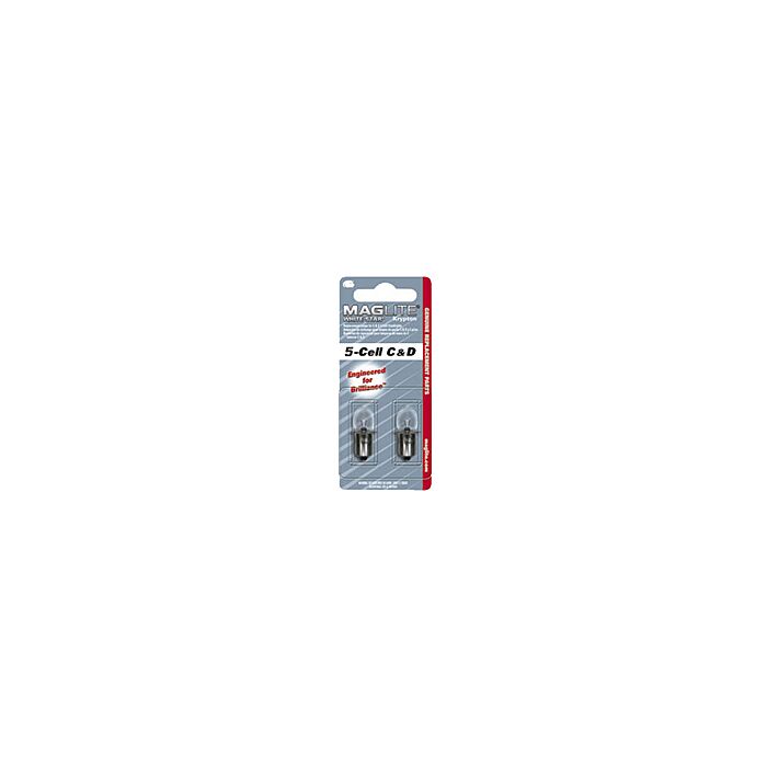 Maglite reserve lampje 5 C-D cell 2stuks