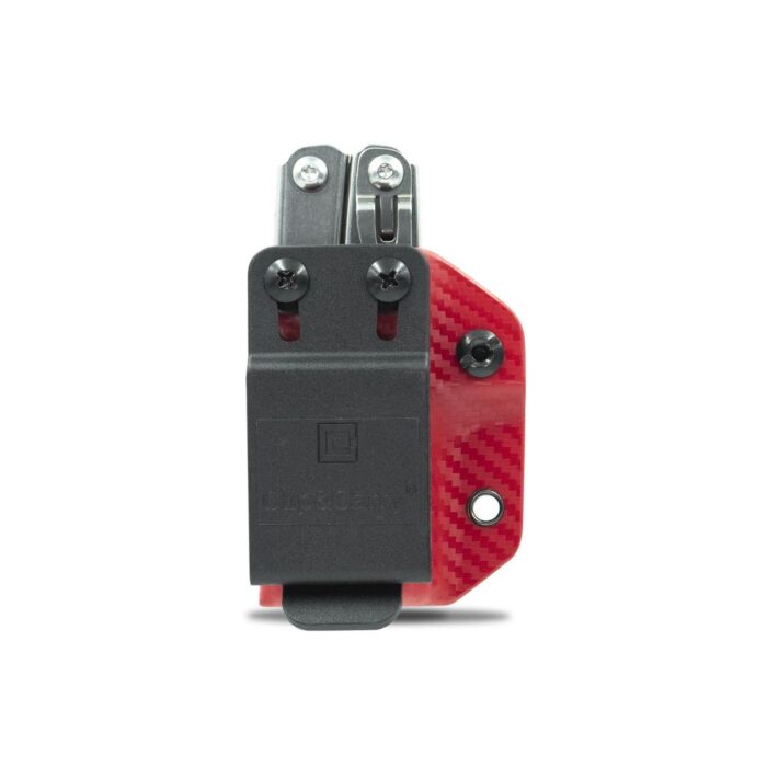 Clip & Carry Kydex Sheath CF-Red Leatherman Wingman/Sidekick/Rebar