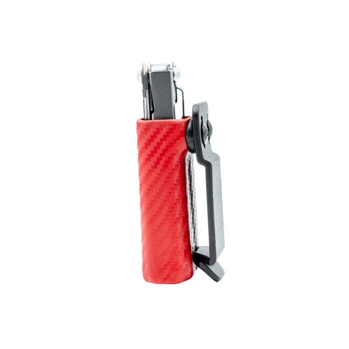 Clip & Carry Kydex Sheath CF-Red Leatherman Wingman/Sidekick/Rebar