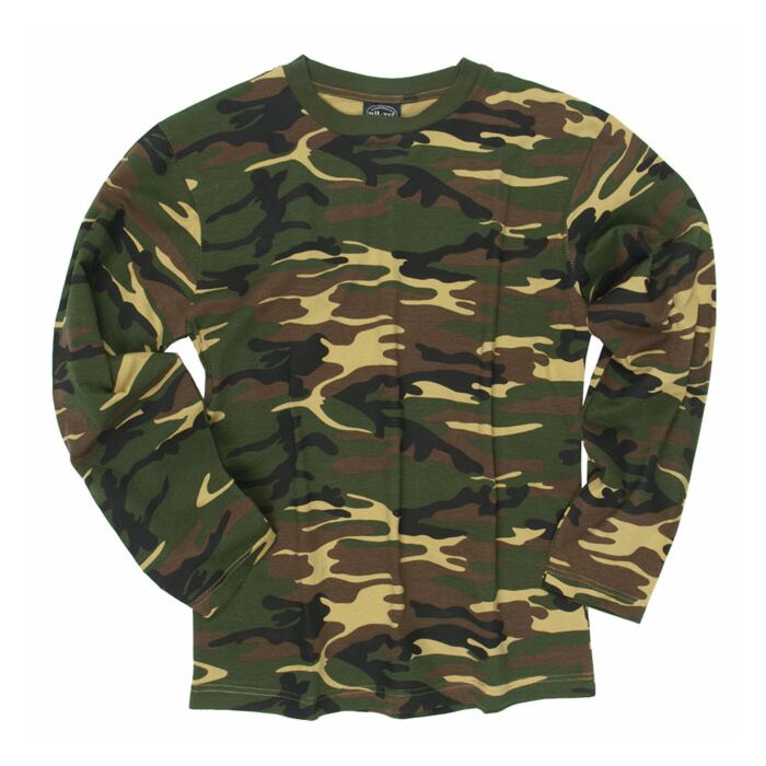 Mil-Tec Longsleeve T-shirt woodland camo