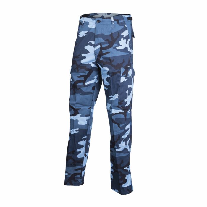 Mil-Tec BDU Cargo Pants Ranger Style Sky Blue Camo