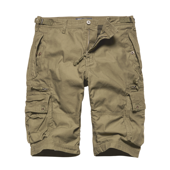 Vintage Industries Gandor shorts dark khaki