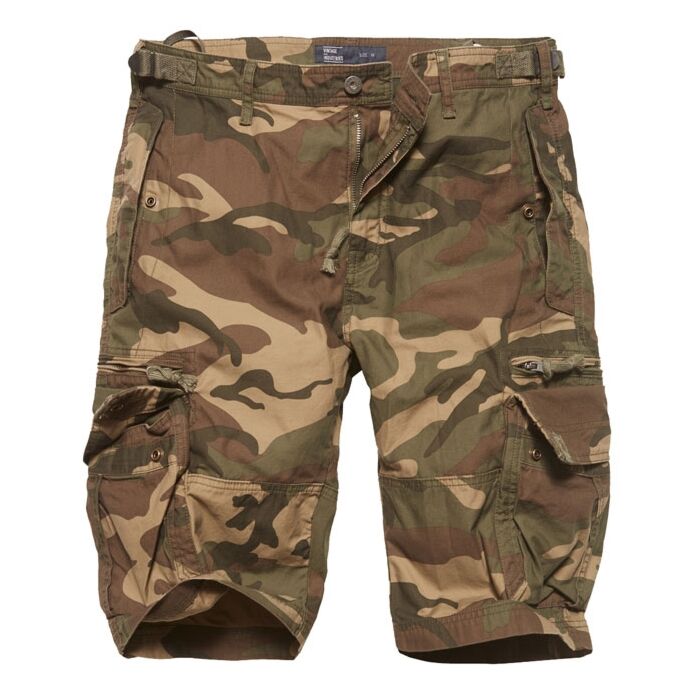 Vintage Industries Gandor shorts woodland camo