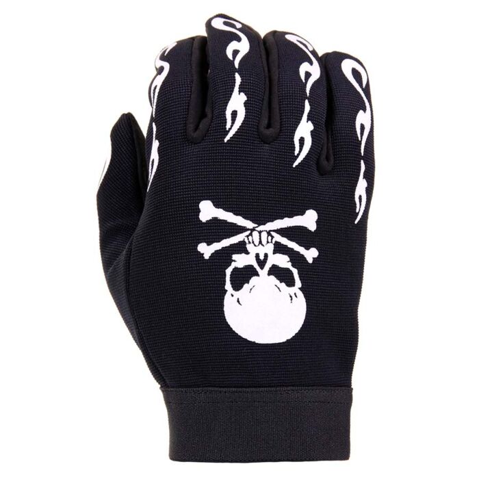Fostex mechanic handschoenen skull & bones zwart