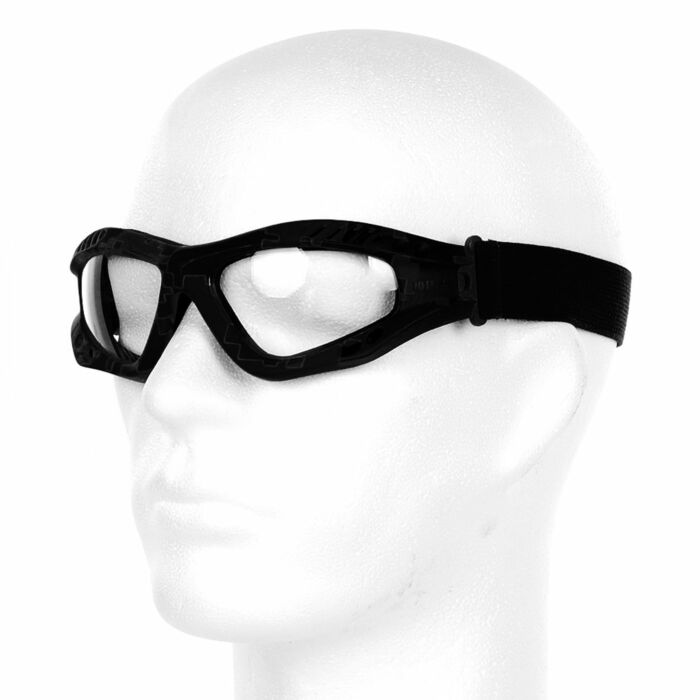 101inc tactical bril met transparante lenzen zwart