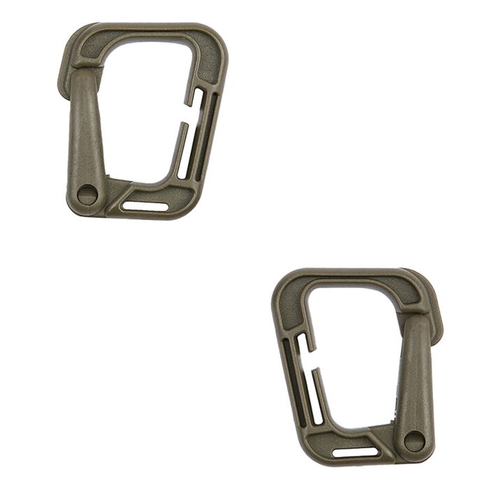 101inc Molle carabiner hook grimloc 2-pack groen
