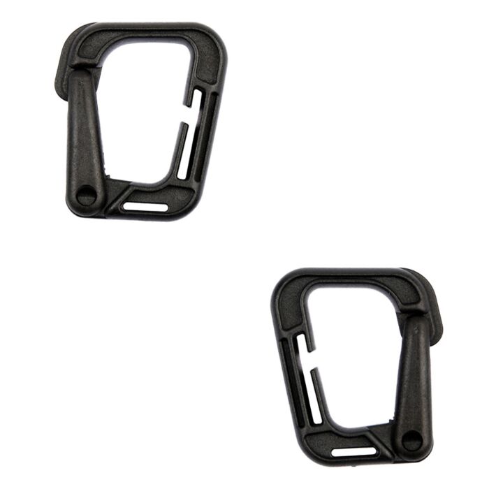101inc Molle carabiner hook grimloc 2-pack zwart