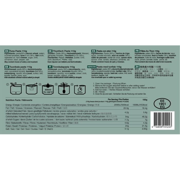 Tactical Foodpack Tuna Pasta 110gram
