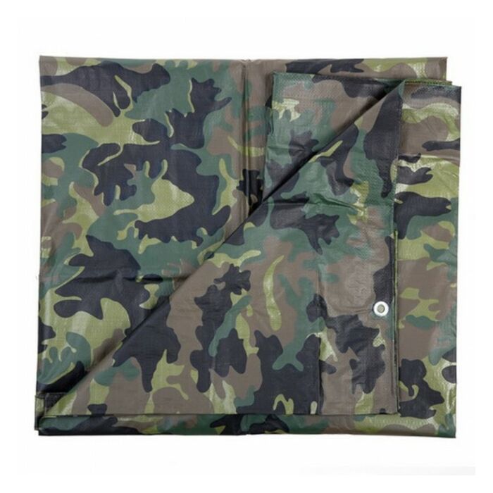 Afdekzeil 4.8x6m woodland camo