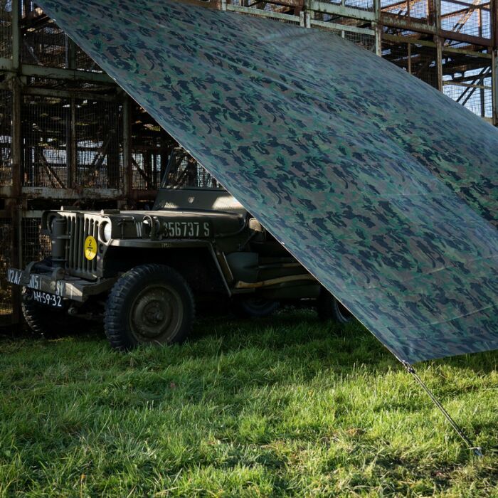 Afdekzeil 4.8x6m woodland camo