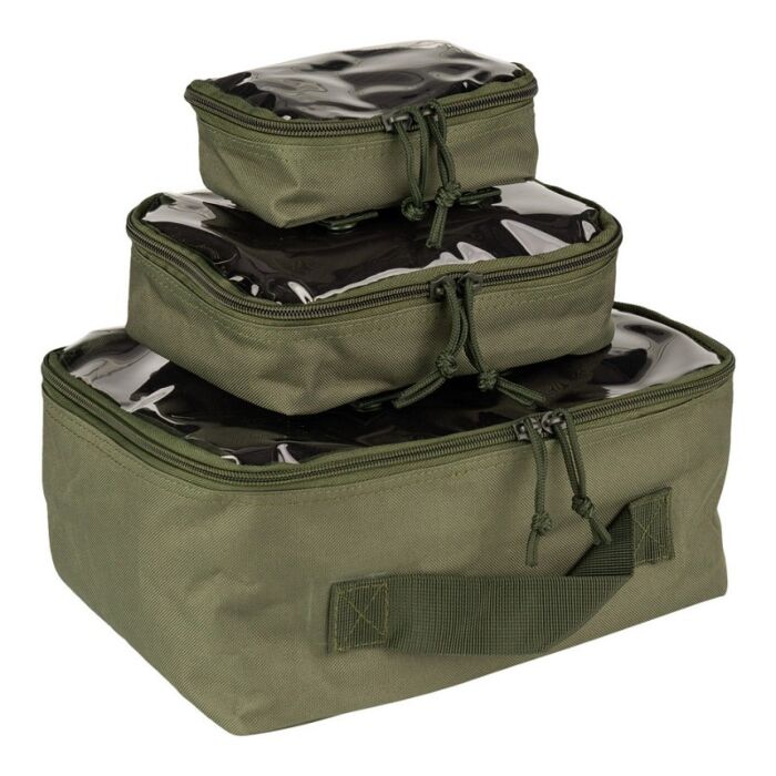 101 INC Organizers Transparant – Set van 3 stuks groen