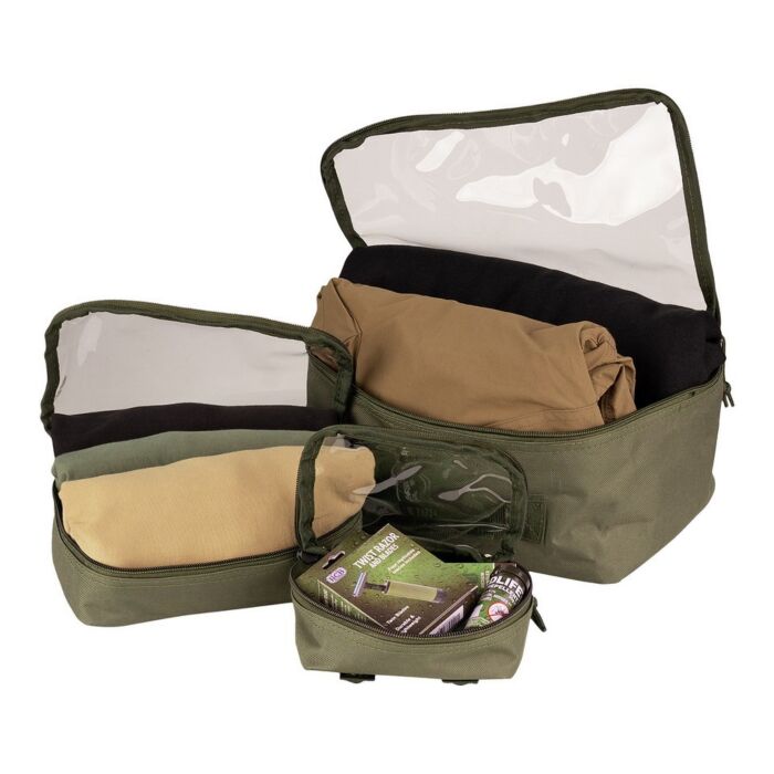 101 INC Organizers Transparant – Set van 3 stuks groen