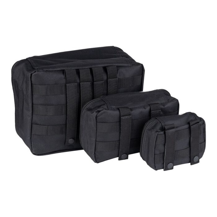 101 INC Organizers Transparant – Set van 3 stuks zwart