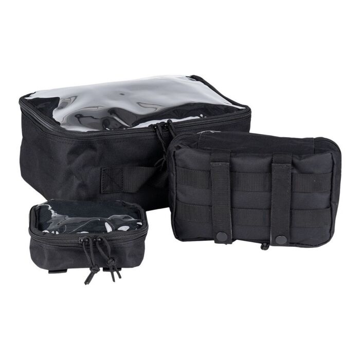 101 INC Organizers Transparant – Set van 3 stuks zwart