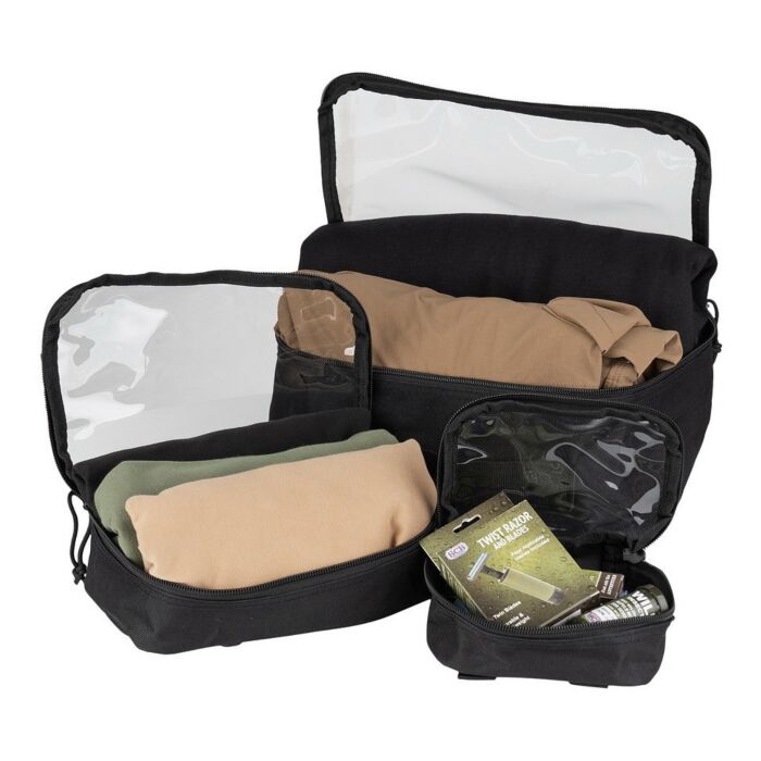 101 INC Organizers Transparant – Set van 3 stuks zwart