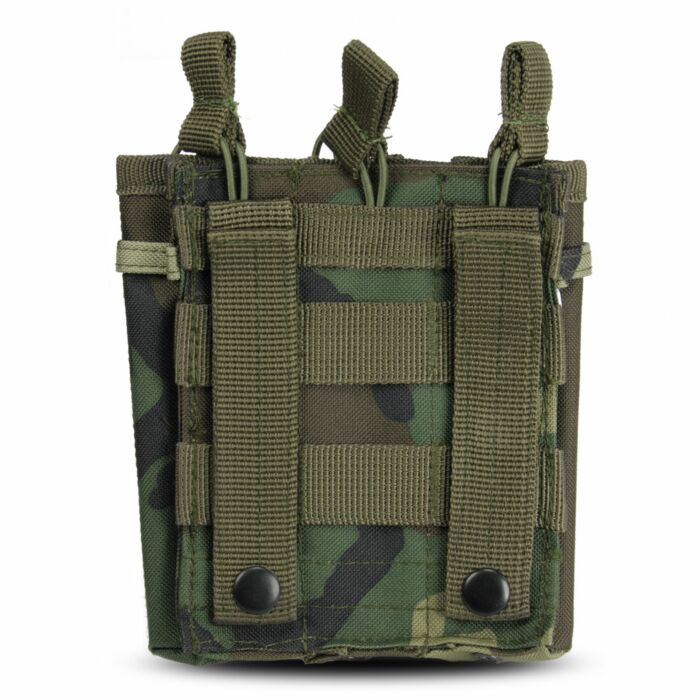 101Inc Molle pouch Sidearm 3 Mag. B woodland camo