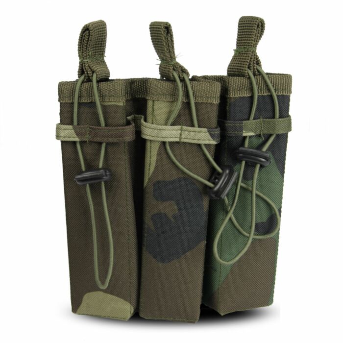 101Inc Molle pouch Sidearm 3 Mag. B woodland camo