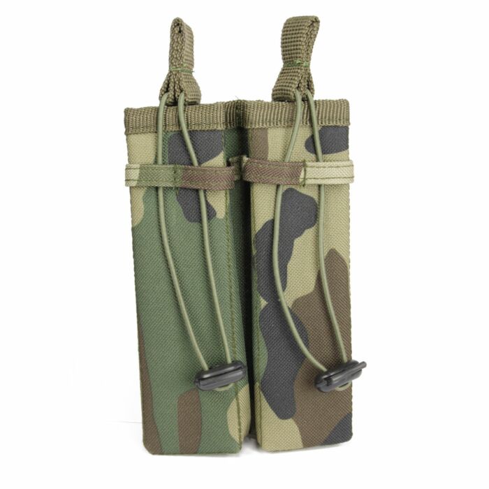 101Inc Molle pouch Sidearm 2 Mag. C woodland camo