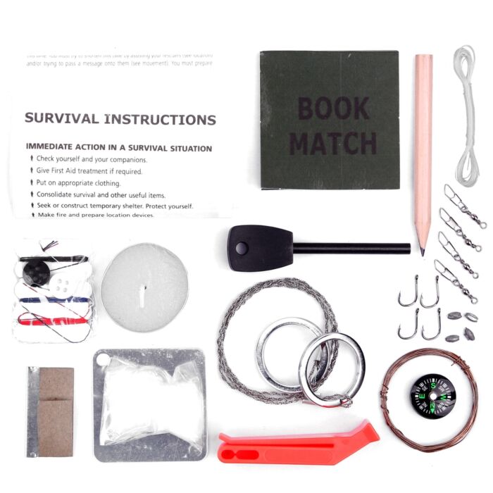 Fosco Combat Survival kit waterproof zwart