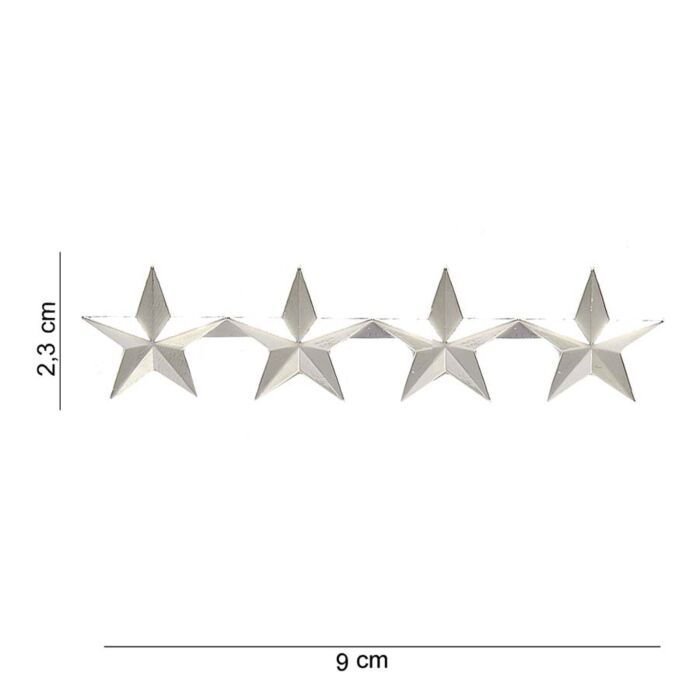 Embleem metaal Generaal 4 sterren pin