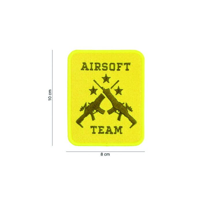 Embleem stof Airsoft team geel