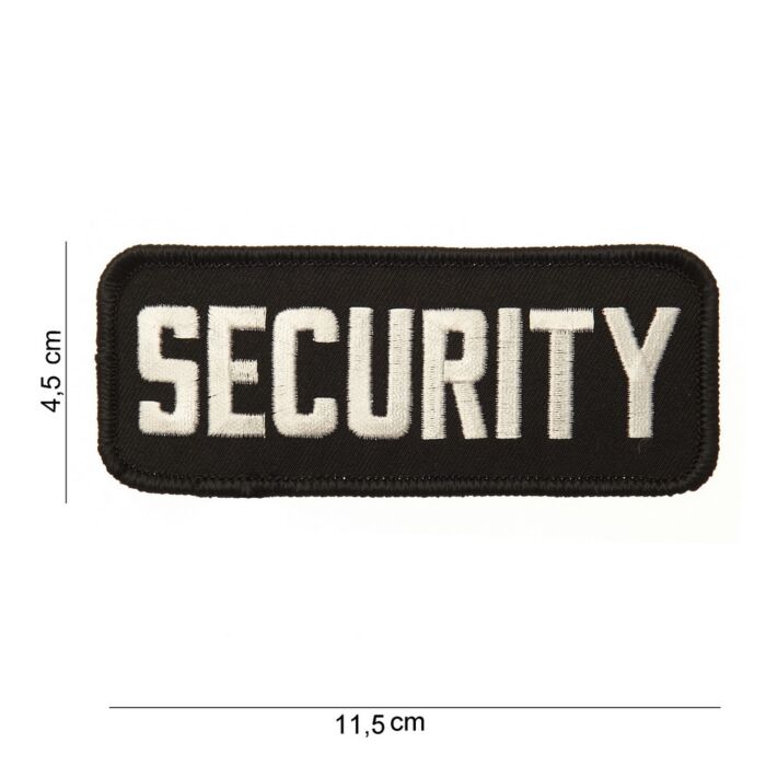 Embleem Security dun zwart