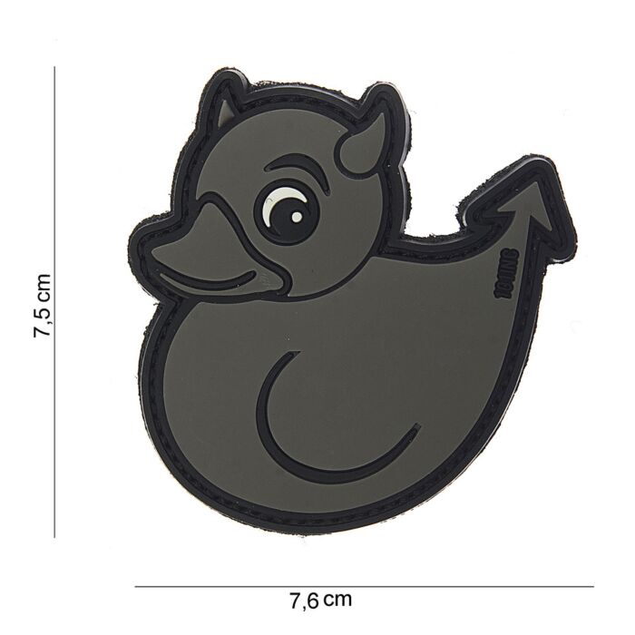 Embleem 3D PVC Devil Duck grijs