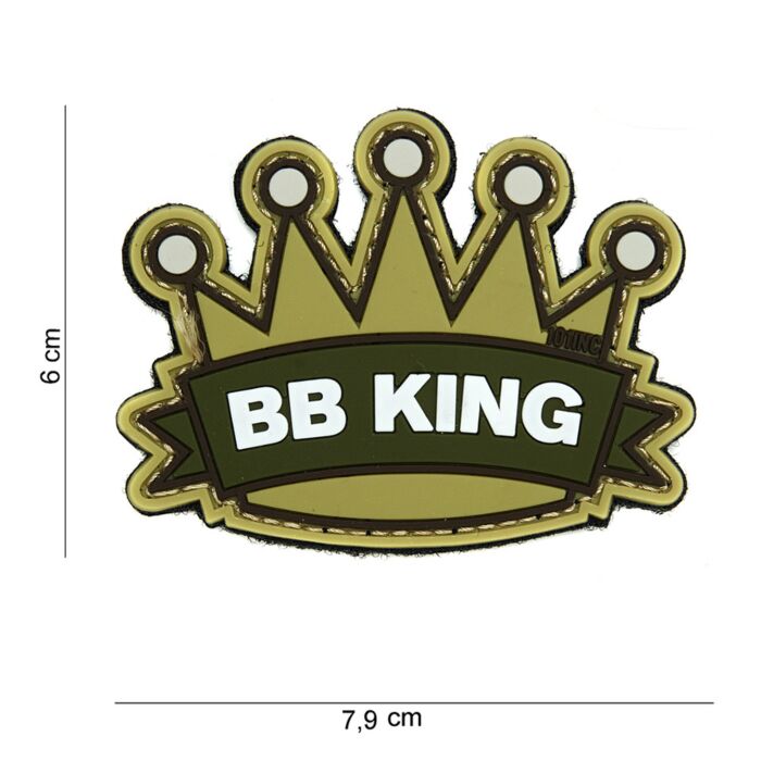 Embleem 3D PVC BB king khaki