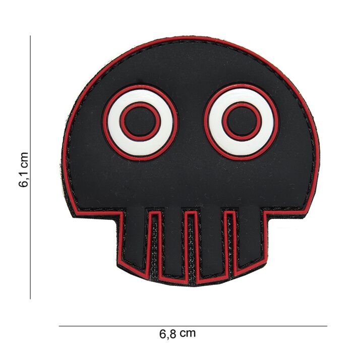 Embleem 3D PVC Big eye skull