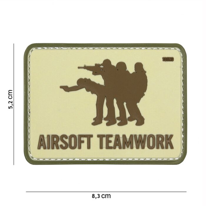 Embleem 3D PVC Airsoft teamwork coyote