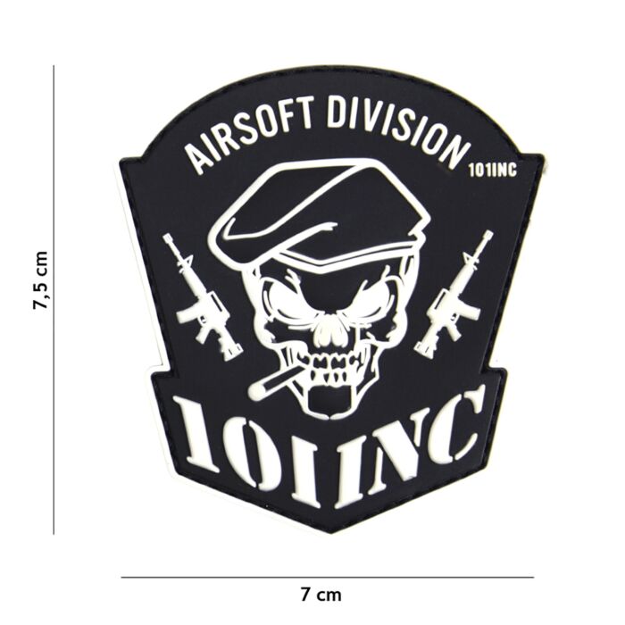 Embleem 3D PVC Airsoft division zwart