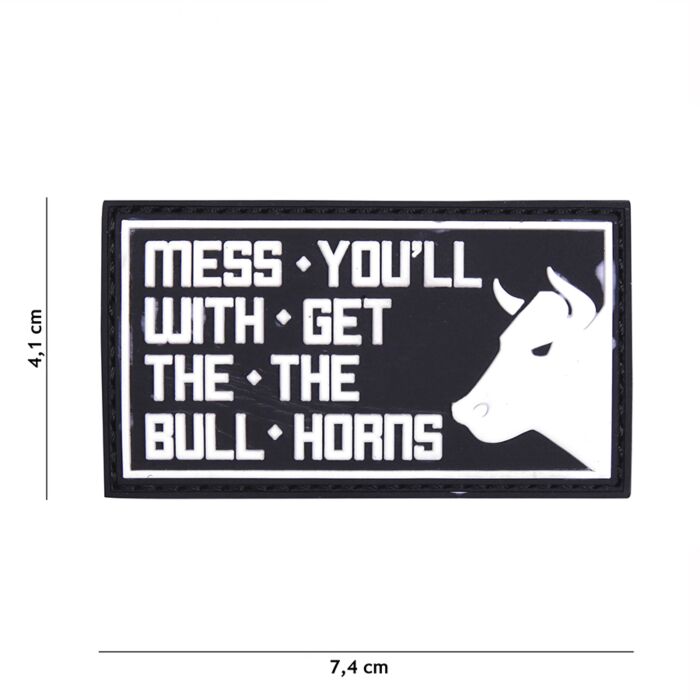 Embleem 3D PVC Mess you'll zwart