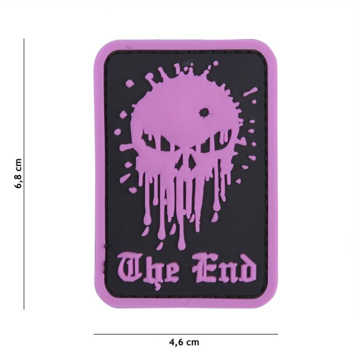 Embleem 3D PVC Skull the end roze