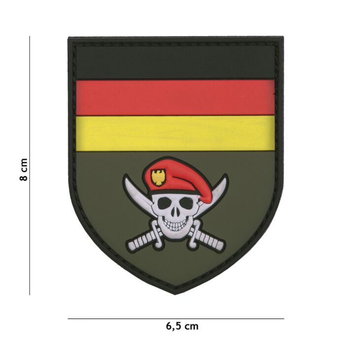 Embleem, 3D PVC Duitse commando skull | Benscore