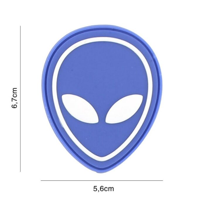 Embleem 3D PVC Alien Blauw