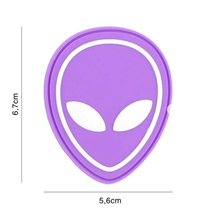 Embleem 3D PVC Alien Paars