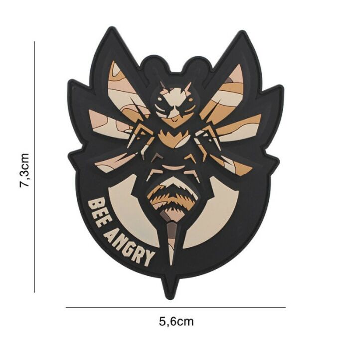 Embleem 3D PVC Bee Angry Woodland