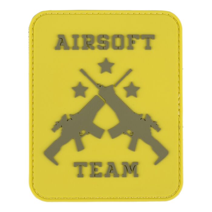 Embleem 3D PVC Airsoft team geel