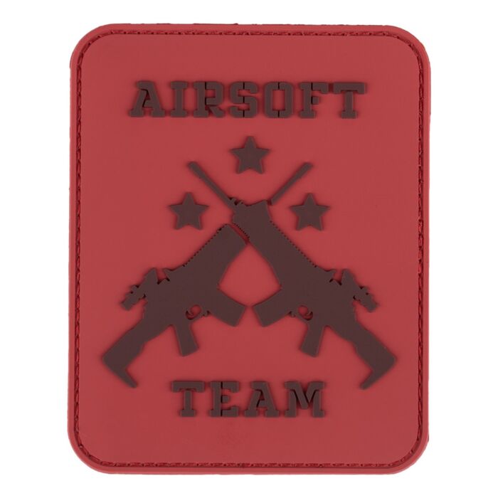 Embleem 3D PVC Airsoft team rood