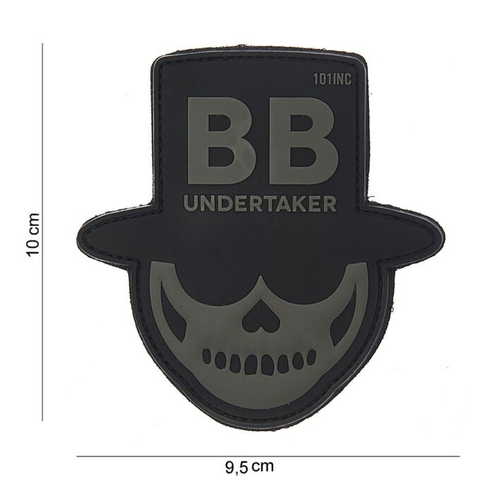 Embleem 3D PVC BB Undertaker zwart