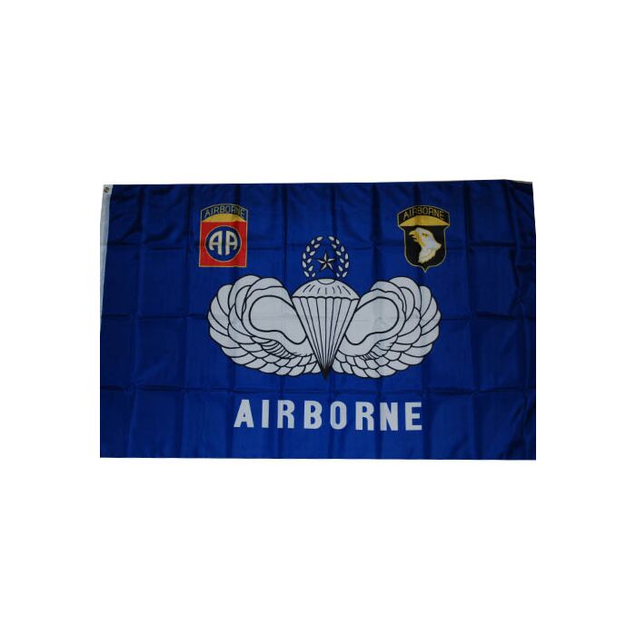 vlag Airborne blauw embleem
