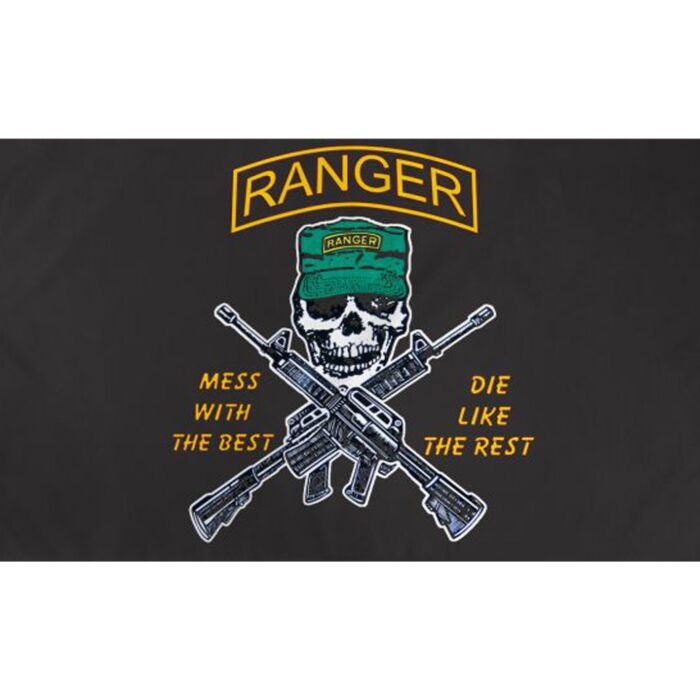 vlag US Ranger zwart