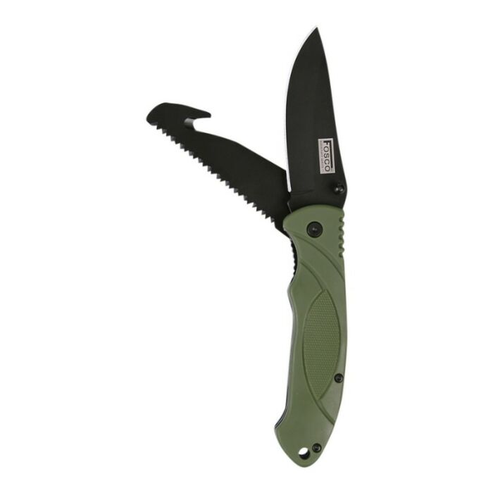Fosco Bushcraft Zakmes groen