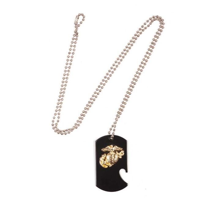 Dogtag/Flesopener US marines Zilver/Chrome
